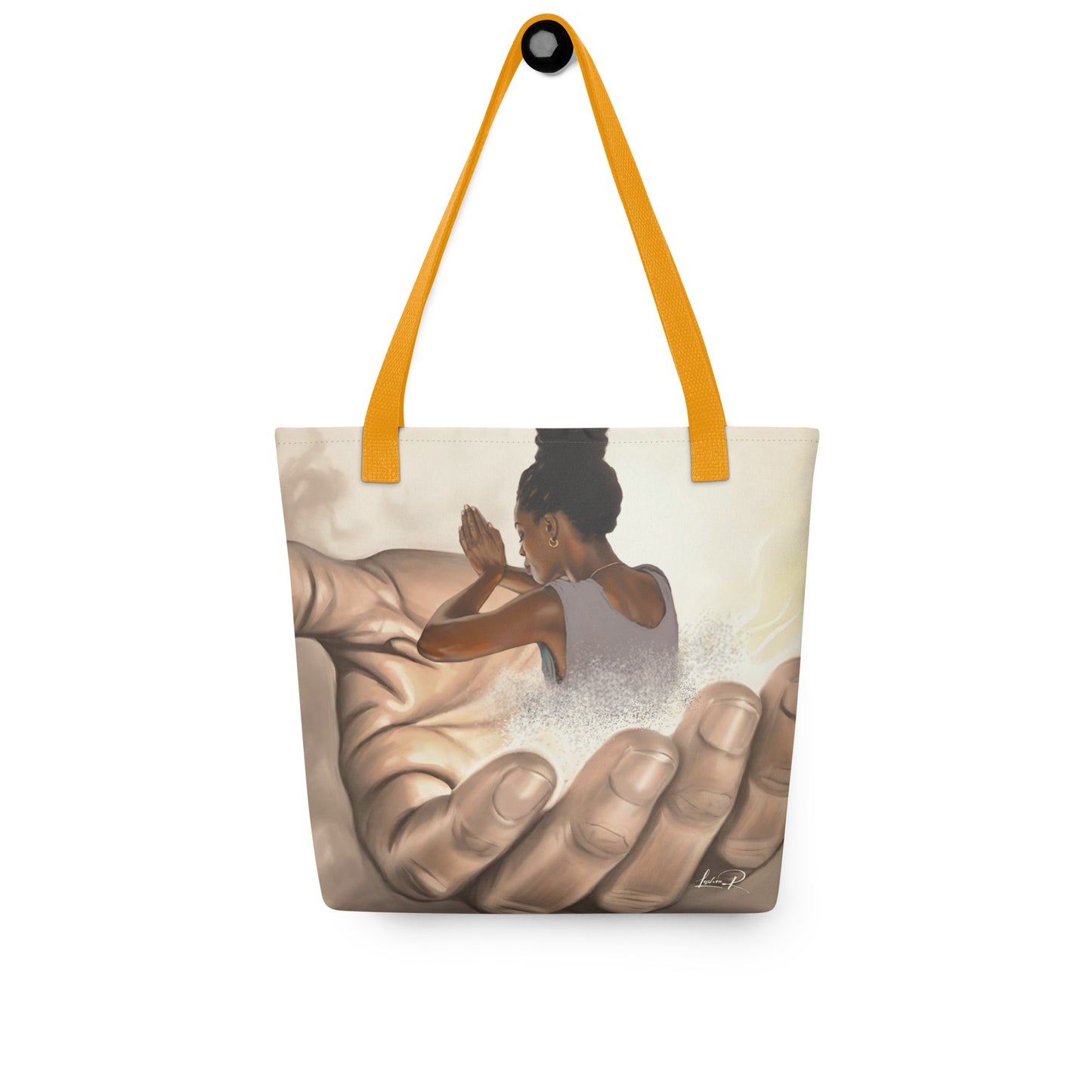 Fear not, I will uphold You with the right hand of my righteousness- Isa. 41 :10 Tote bag