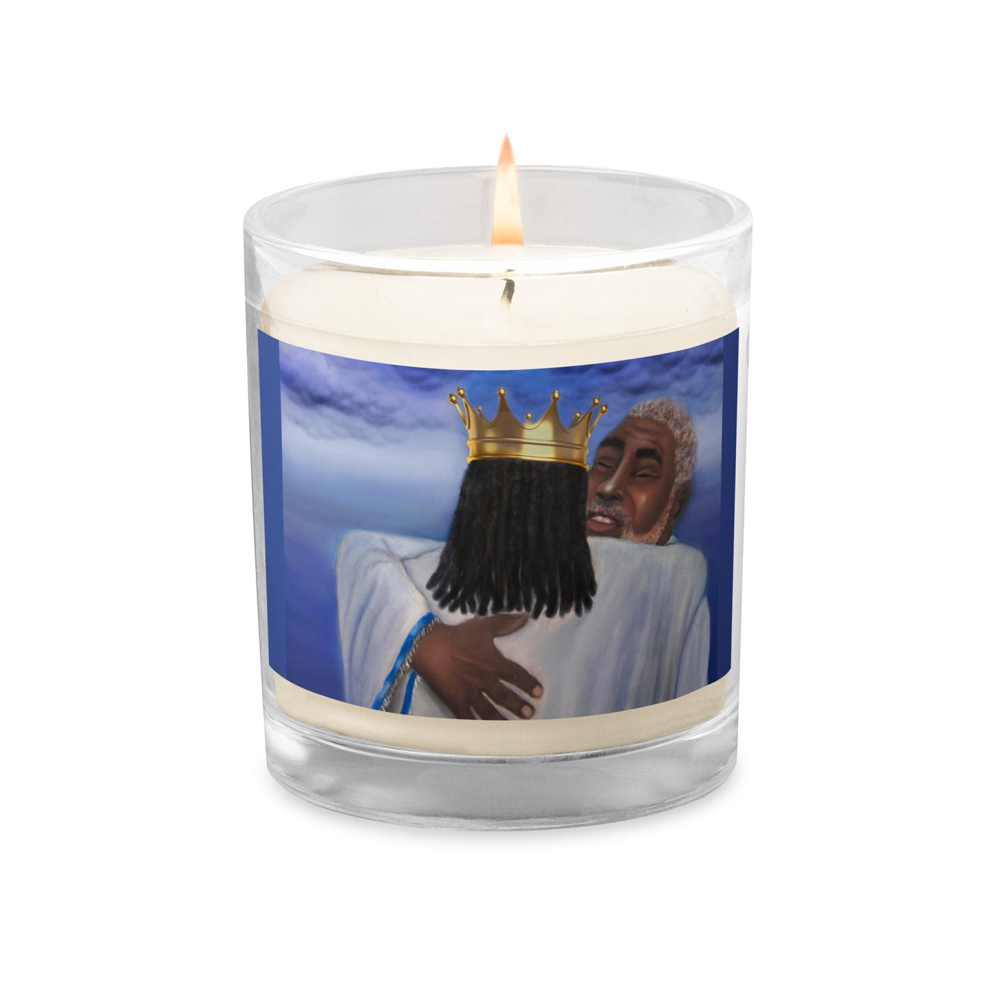 Glass jar soy wax candle