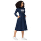 Born Israelite Original - All-over print long sleeve midi dress