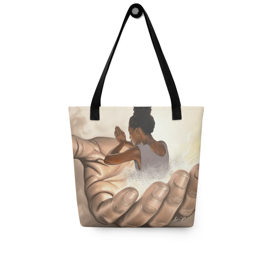 Fear not, I will uphold You with the right hand of my righteousness- Isa. 41 :10 Tote bag
