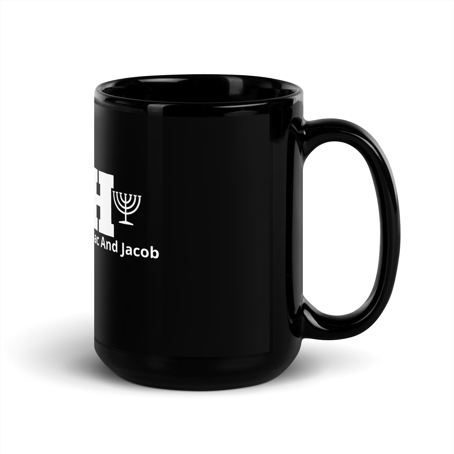 YAH, Elohim Of Abraham, Isaac And Jacob - Black Glossy Mug