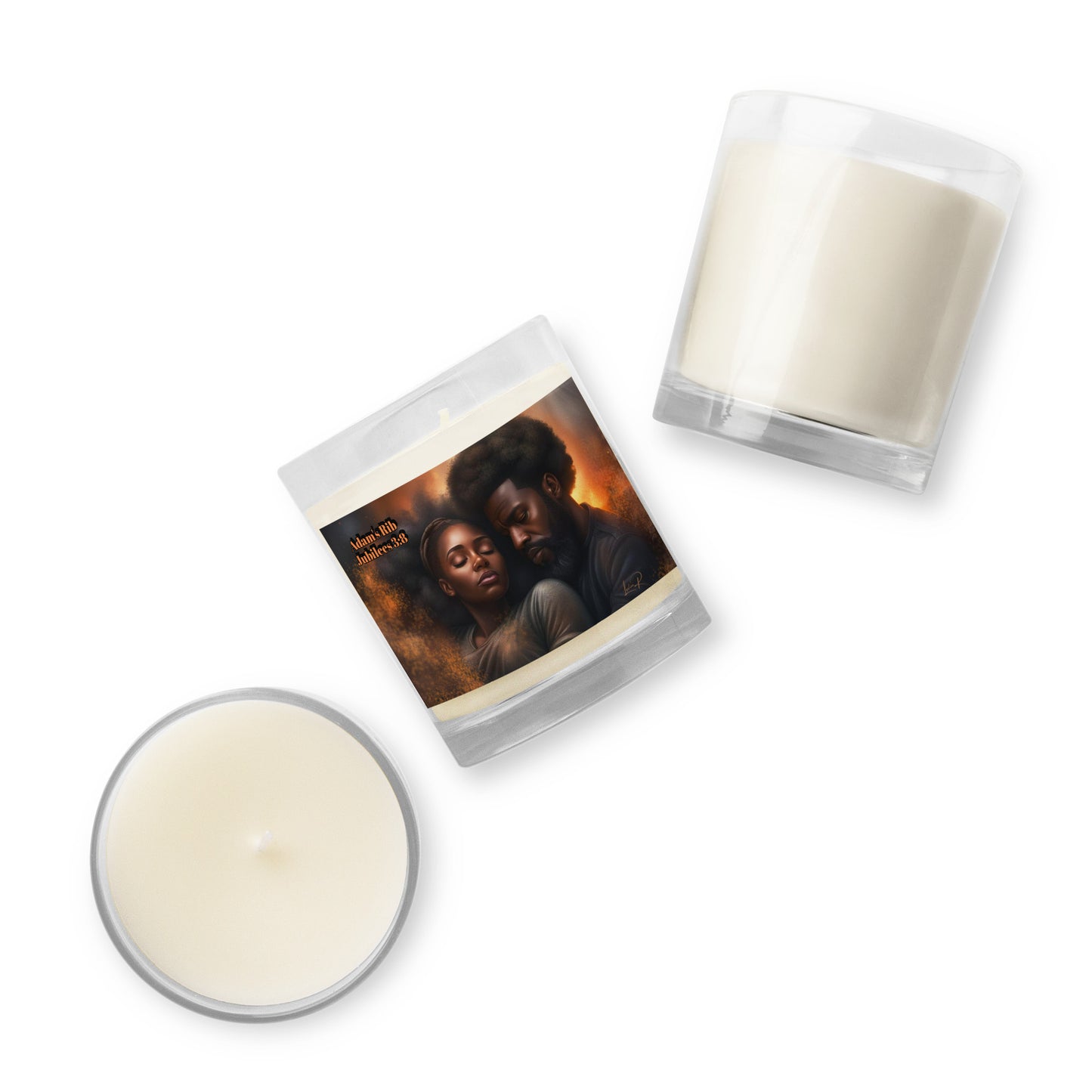 The Mystery Of Adam's Rib- Glass jar soy wax candle