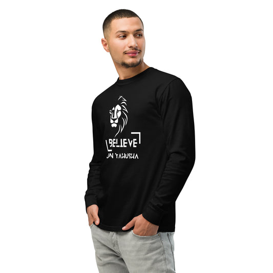 Believe On YAHusha - Garment-dyed heavyweight long-sleeve shirt