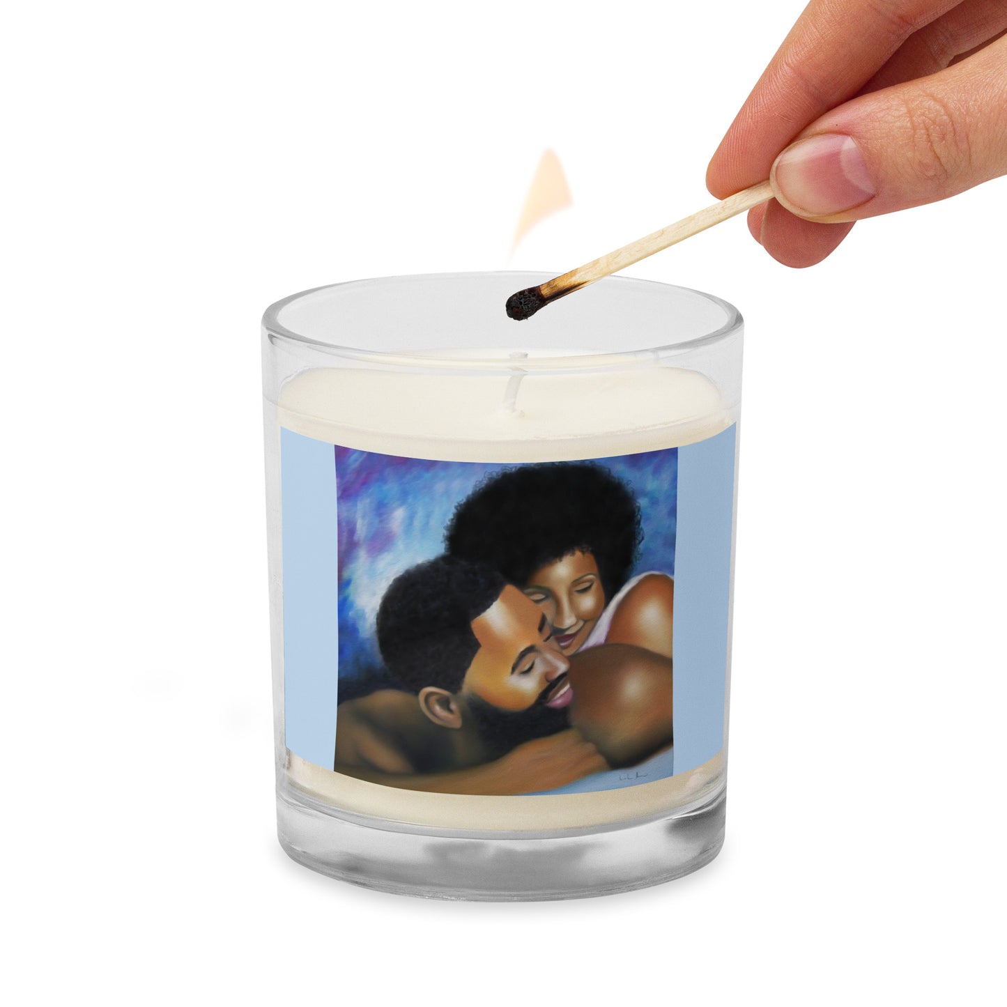 Ahavah - Glass jar soy wax candle -Ahavah means: To Love In Hebrew