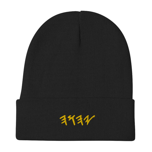 YHWH In Paleo Hebrew - Embroidered Beanie