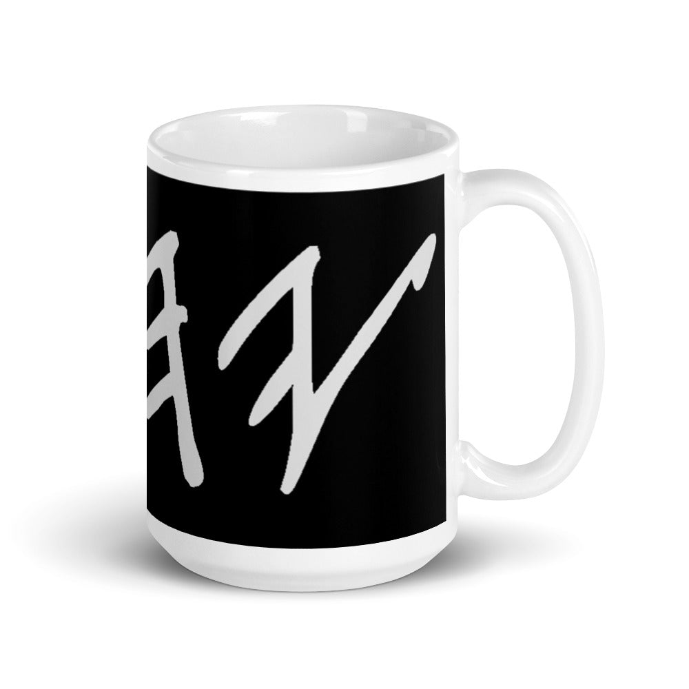 YAHUAH In Hebrew - White glossy mug